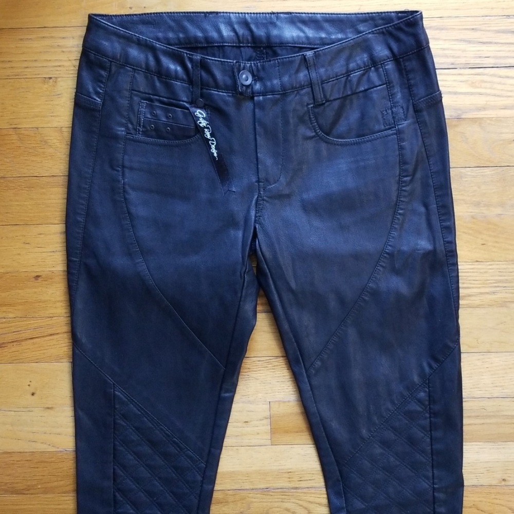 NWOT sz 28 G Star Faux Leather Radar Ankle